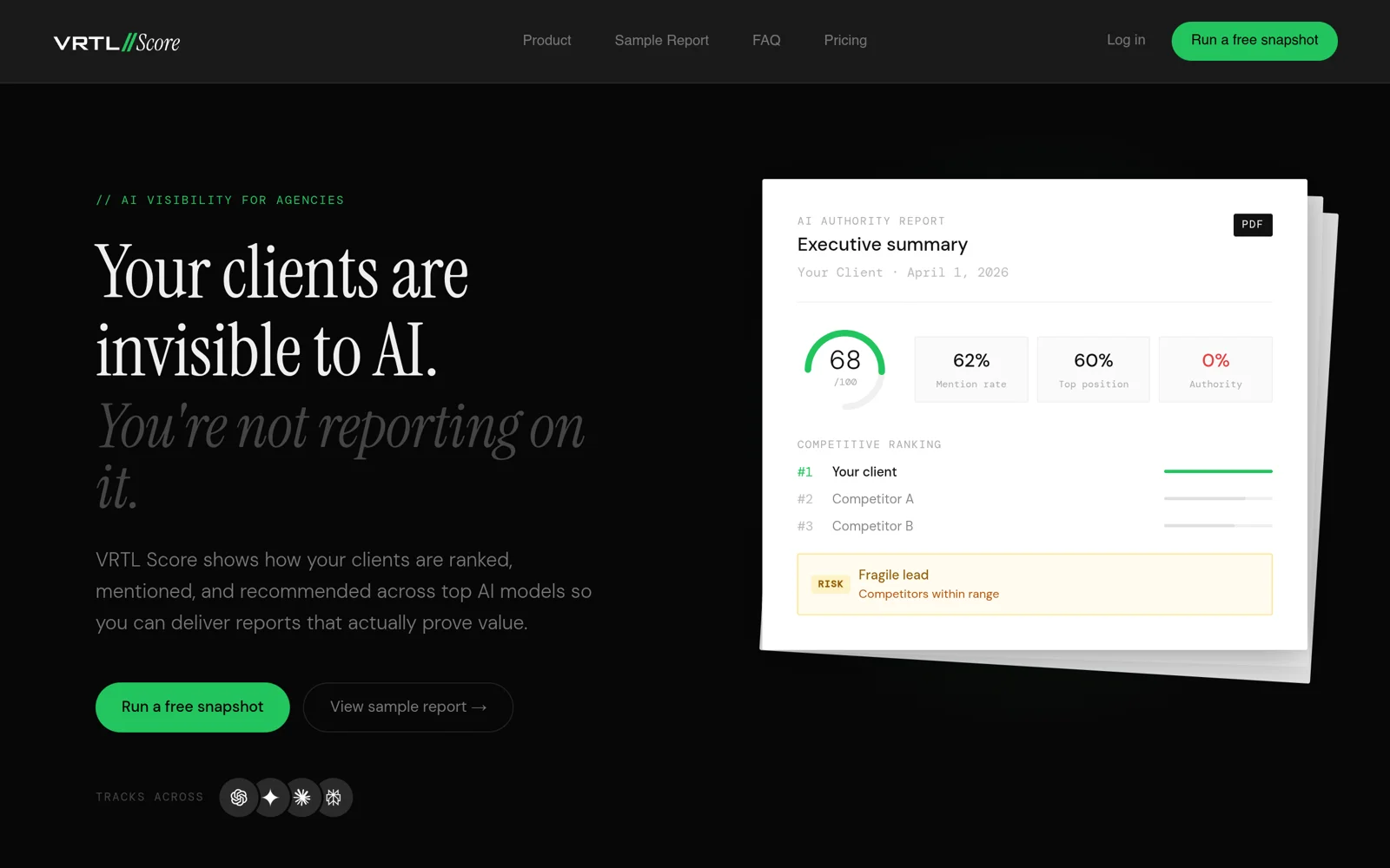 VRTL Score product preview